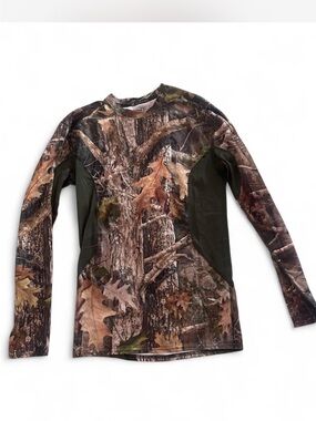 Adult Long Sleeve Realtree Camo Performance Top - Olive Accents